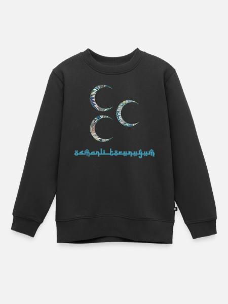 crescent moons e 733 - Kids Premium Organic Sweatshirt - black