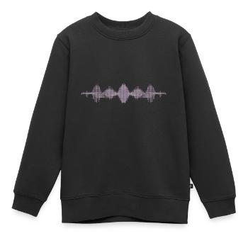 Musikfrequenz Ton Wellen Physik und Sound - Kinder Premium Organic Sweatshirt - Schwarz - Vorne - AI Model Kid Female (0cm)