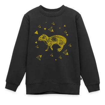 Rat - rongeur - Sweat Premium enfant bio - noir - Devant - AI Model Kid Female (0cm)