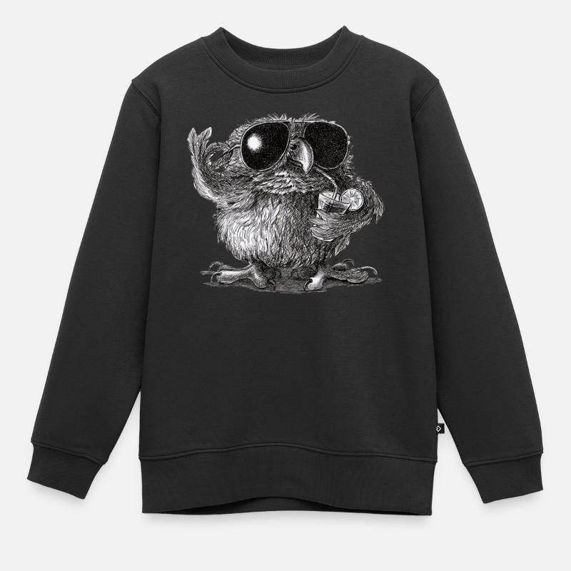 Chouette cool - Sweat Premium enfant bio - noir
