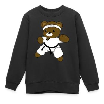 Tae kwon do - Kinder Premium Organic Sweatshirt - Schwarz - Vorne - AI Model Kid Female (0cm)