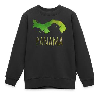 panama - Kinder Premium Organic Sweatshirt - Schwarz - Vorne - AI Model Kid Female (0cm)