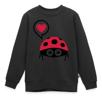 Marienkäfer (ladybug) 02.2 - Kinder Premium Organic Sweatshirt - Schwarz - Vorne - AI Model Kid Female (0cm)