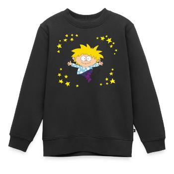 Kalli - Kinder Premium Organic Sweatshirt - Schwarz - Vorne - AI Model Kid Female (0cm)