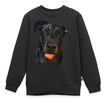 Regard du Beauceron - Sweat Premium enfant bio - noir - Devant - AI Model Kid Female (0cm)