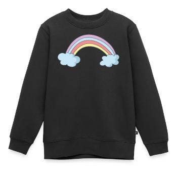Arc-en-ciel - Sweat Premium enfant bio - noir - Devant - AI Model Kid Female (0cm)