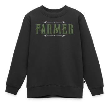 Farmer - Kinder Premium Organic Sweatshirt - Schwarz - Vorne - AI Model Kid Female (0cm)