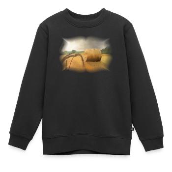 Ernte - Kinder Premium Organic Sweatshirt - Schwarz - Vorne - AI Model Kid Female (0cm)