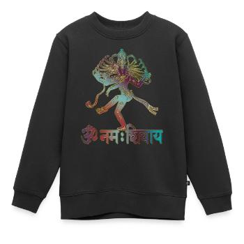 SHIVA - Om Namah SHIVAYA - Sweat Premium enfant bio - noir - Devant - AI Model Kid Female (0cm)