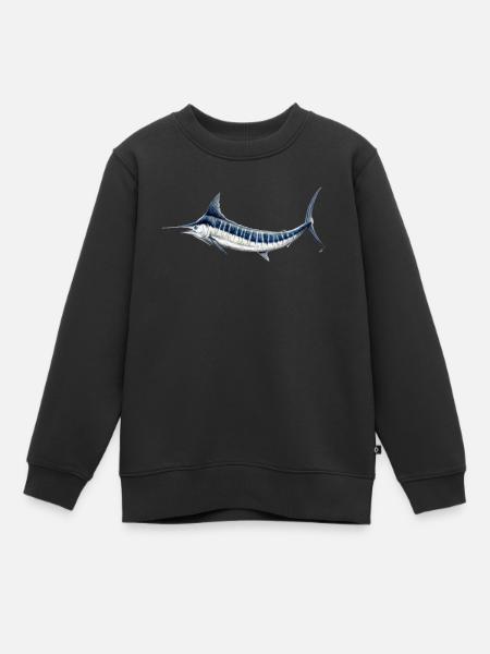 Blue Marlin - marlin bleu - Espadon - Poisson - Sweat Premium enfant bio - noir