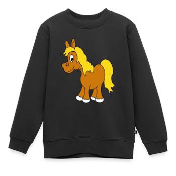 pur sang - Sweat Premium enfant bio - noir - Devant - AI Model Kid Female (0cm)