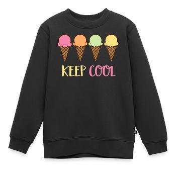 Eiscreme - Kinder Premium Organic Sweatshirt - Schwarz - Vorne - AI Model Kid Female (0cm)