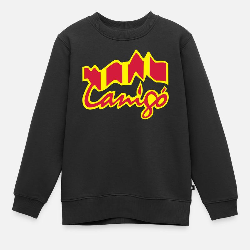 canigo catala - Sweat Premium enfant bio - noir