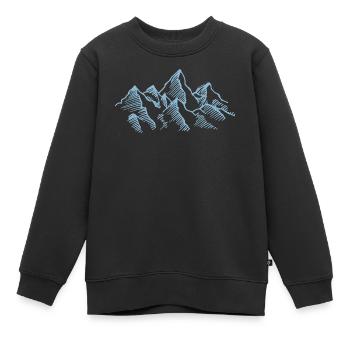 Berge Gipfel Zeichnung - Kinder Premium Organic Sweatshirt - Schwarz - Vorne - AI Model Kid Female (0cm)