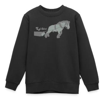 kaltblutzieht - Kinder Premium Organic Sweatshirt - Schwarz - Vorne - AI Model Kid Female (0cm)