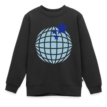Disco-Kugel / disco globe (2c) - Kinder Premium Organic Sweatshirt - Schwarz - Vorne - AI Model Kid Female (0cm)