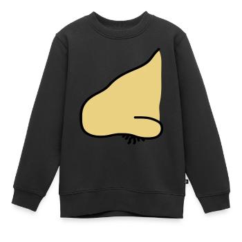 nose - Kids Premium Organic Sweatshirt - black - Front - AI Model Kid Female (0cm)