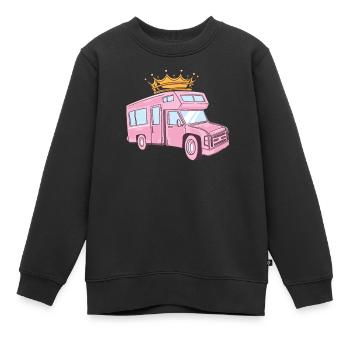 Rose Camper / Femme Camper / Camper / Rose - Sweat Premium enfant bio - noir - Devant - AI Model Kid Female (0cm)