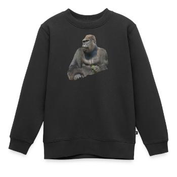 gorilla - Sweat Premium enfant bio - noir - Devant - AI Model Kid Female (0cm)