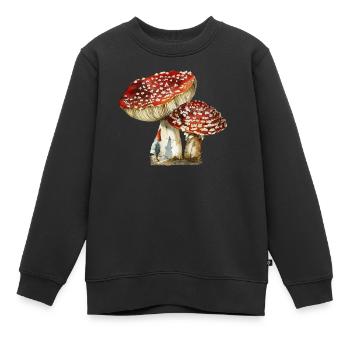 gnome - Sweat Premium enfant bio - noir - Devant - AI Model Kid Female (0cm)