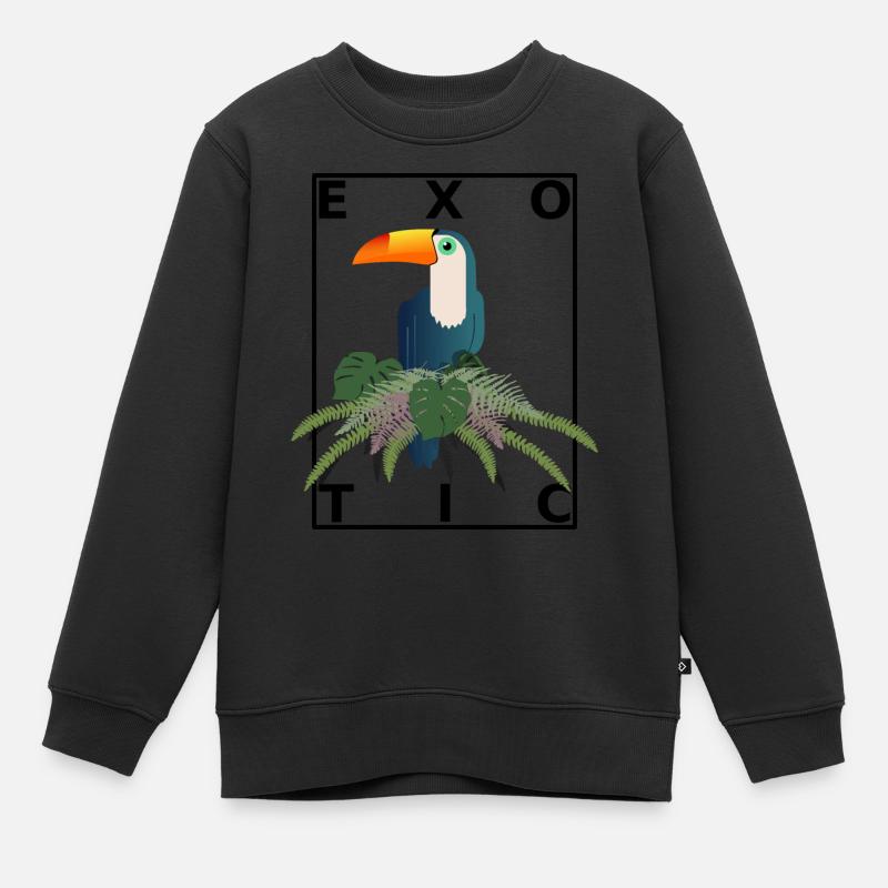exotique - Sweat Premium enfant bio - noir