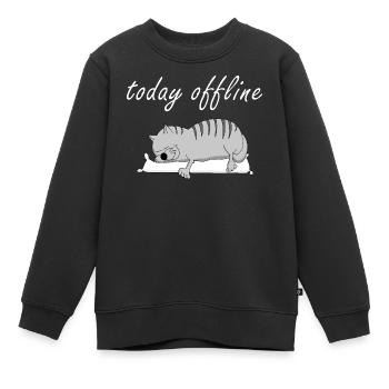 today offline - Kinder Premium Organic Sweatshirt - Schwarz - Vorne - AI Model Kid Female (0cm)