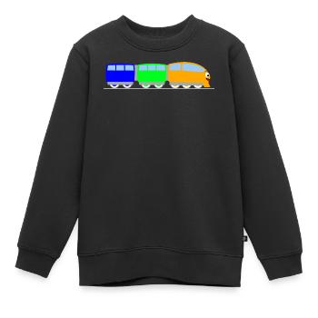 Train pour enfants - train - train - Sweat Premium enfant bio - noir - Devant - AI Model Kid Female (0cm)