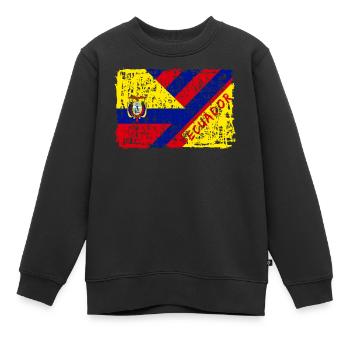 Equateur drapeau design / cadeau Amérique du Sud - Sweat Premium enfant bio - noir - Devant - AI Model Kid Female (0cm)