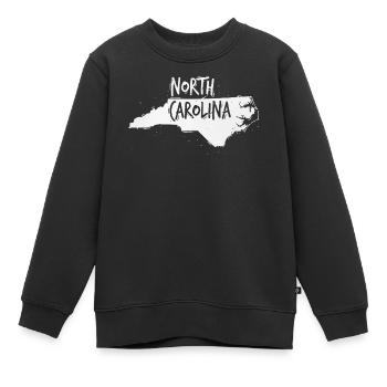 North Carolina - Kinder Premium Organic Sweatshirt - Schwarz - Vorne - AI Model Kid Female (0cm)