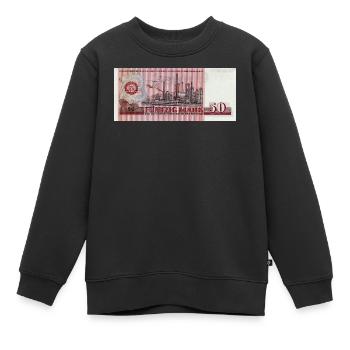 50 marks de la RDA - Sweat Premium enfant bio - noir - Devant - AI Model Kid Female (0cm)