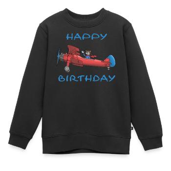 Joyeux anniversaire - Sweat Premium enfant bio - noir - Devant - AI Model Kid Female (0cm)