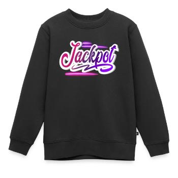 Jackpot - Kinder Premium Organic Sweatshirt - Schwarz - Vorne - AI Model Kid Female (0cm)