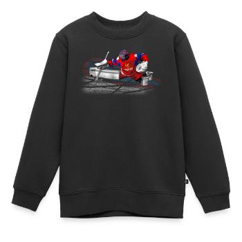 Torwart - Kinder Premium Organic Sweatshirt - Schwarz - Vorne - AI Model Kid Female (0cm)