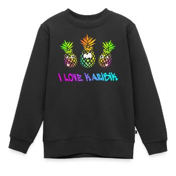 Vacances des Caraïbes - Sweat Premium enfant bio - noir - Devant - AI Model Kid Female (0cm)