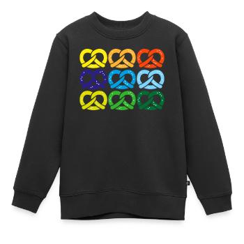 brezel salzbrezel - Kinder Premium Organic Sweatshirt - Schwarz - Vorne - AI Model Kid Female (0cm)