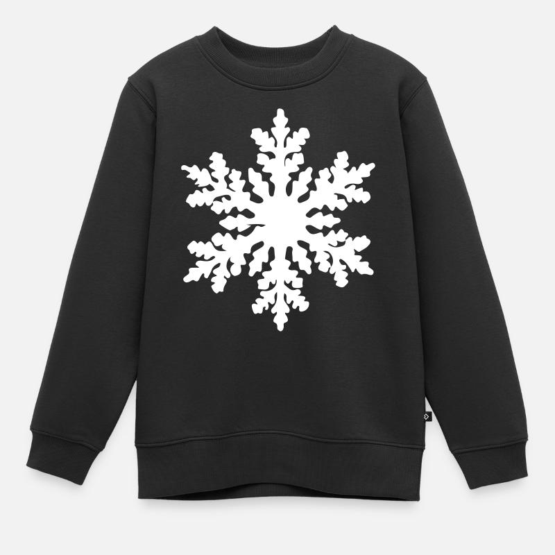 Schneeflocke 2 - Kinder Premium Organic Sweatshirt - Schwarz