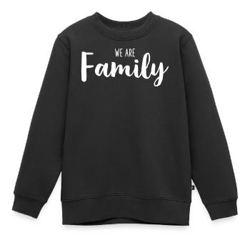Nous sommes une famille I Partnerlook Love Cohesion - Sweat Premium enfant bio - noir - Devant - AI Model Kid Female (0cm)