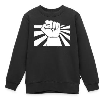 résistance au poing résister au soulèvement des arts martiaux - Sweat Premium enfant bio - noir - Devant - AI Model Kid Female (0cm)