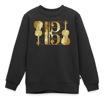 Alto Keys & Altos (Vintage Golden Yellow) Alto - Sweat Premium enfant bio - noir - Devant - AI Model Kid Female (0cm)