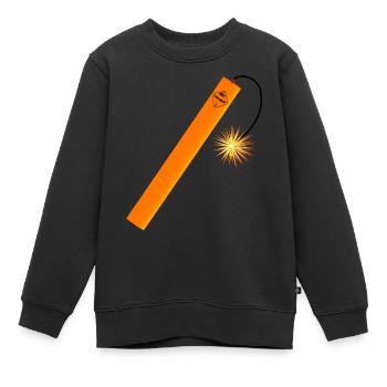 Dynamit-Stick - Kinder Premium Organic Sweatshirt - Schwarz - Vorne - AI Model Kid Female (0cm)