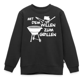 Avec la volonté de griller... - Sweat Premium enfant bio - noir - Devant - AI Model Kid Female (0cm)