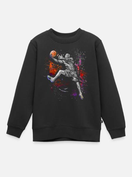 Joueurs de basket-ball - Basketball - BBall - Basket Jordan - Sweat Premium enfant bio - noir