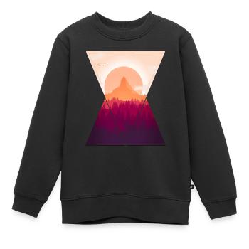 Wald - Kinder Premium Organic Sweatshirt - Schwarz - Vorne - AI Model Kid Female (0cm)