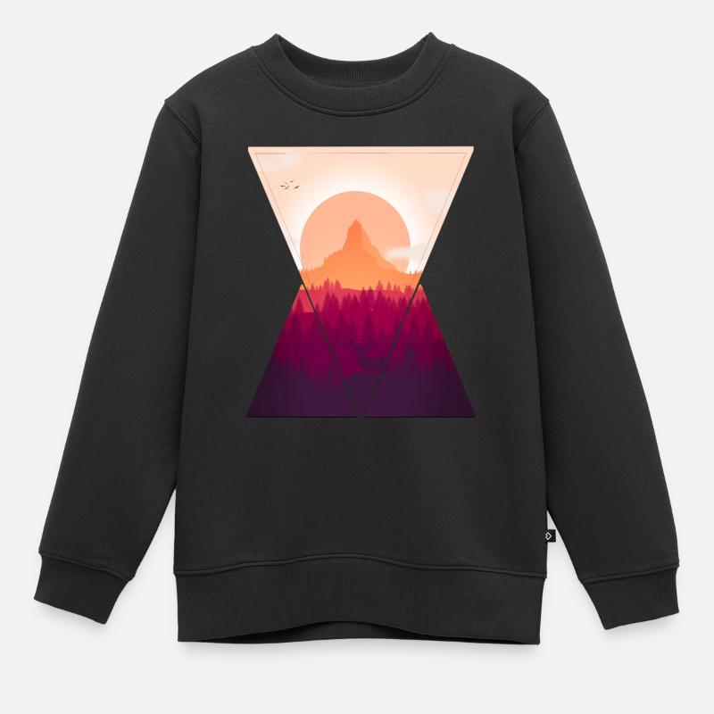 Wald - Kinder Premium Organic Sweatshirt - Schwarz