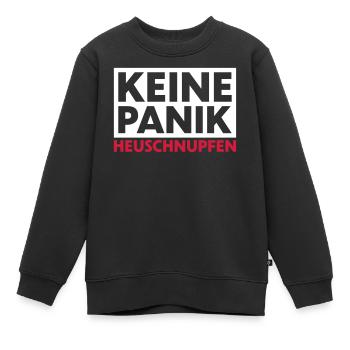 Keine Panik Heuschnupfen - Kinder Premium Organic Sweatshirt - Schwarz - Vorne - AI Model Kid Female (0cm)