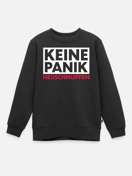 Keine Panik Heuschnupfen - Kinder Premium Organic Sweatshirt - Schwarz