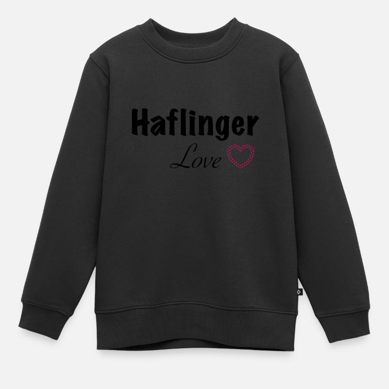 Haflinger Love - Sweat Premium enfant bio - noir
