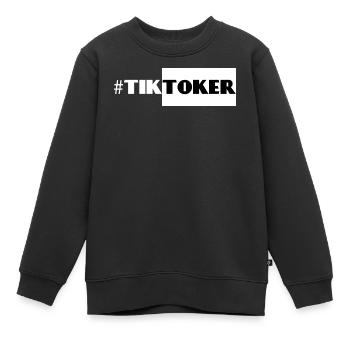 #Tiktoker - Kinder Premium Organic Sweatshirt - Schwarz - Vorne - AI Model Kid Female (0cm)