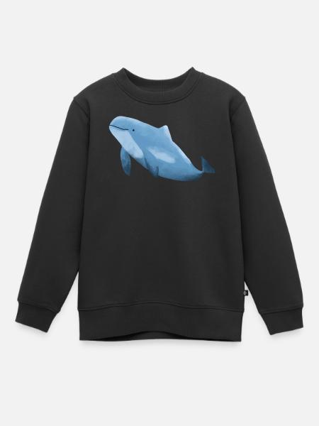 Schweinswal - Kinder Premium Organic Sweatshirt - Schwarz