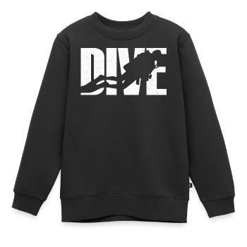 Tauchen Taucher - Kinder Premium Organic Sweatshirt - Schwarz - Vorne - AI Model Kid Female (0cm)
